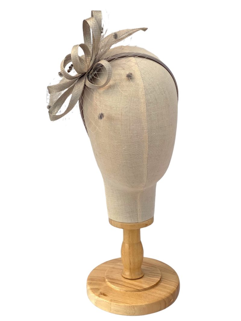 Light Grey Multi Loop Fascinator - Image 2