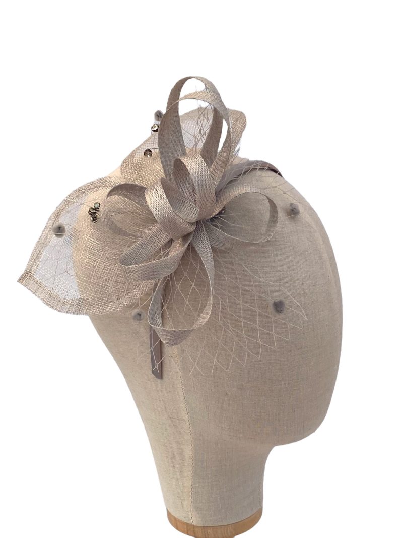 Light Grey Multi Loop Fascinator - Image 3
