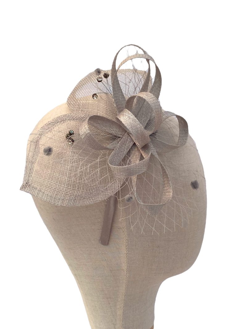 Light Grey Multi Loop Fascinator - Image 4
