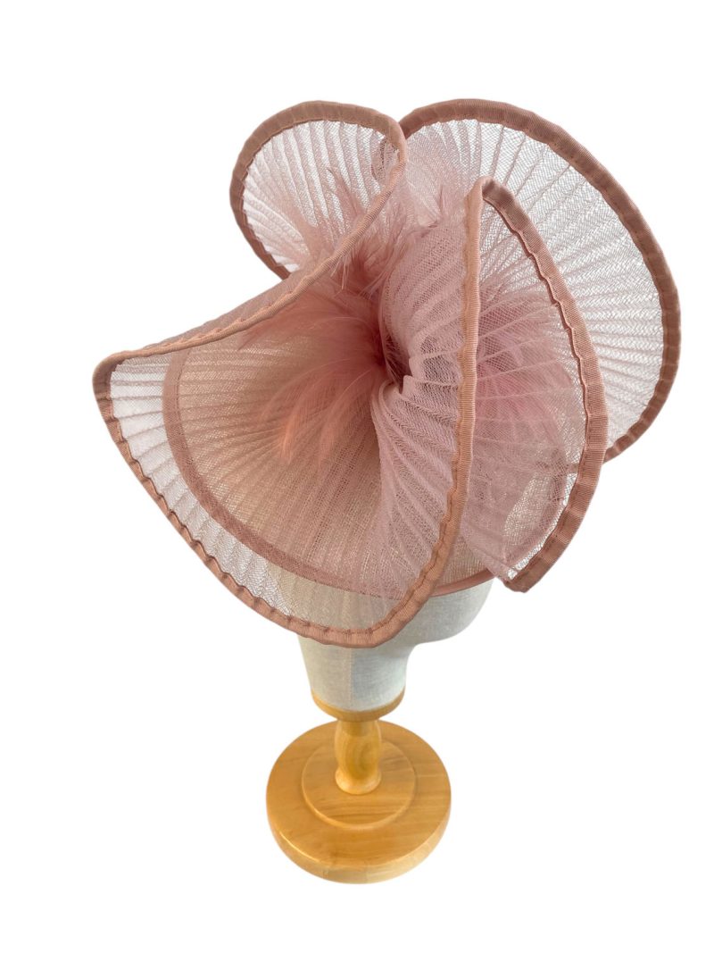 Large Blush Pink Fascinator For Royal Ascot or Weddings - Image 2